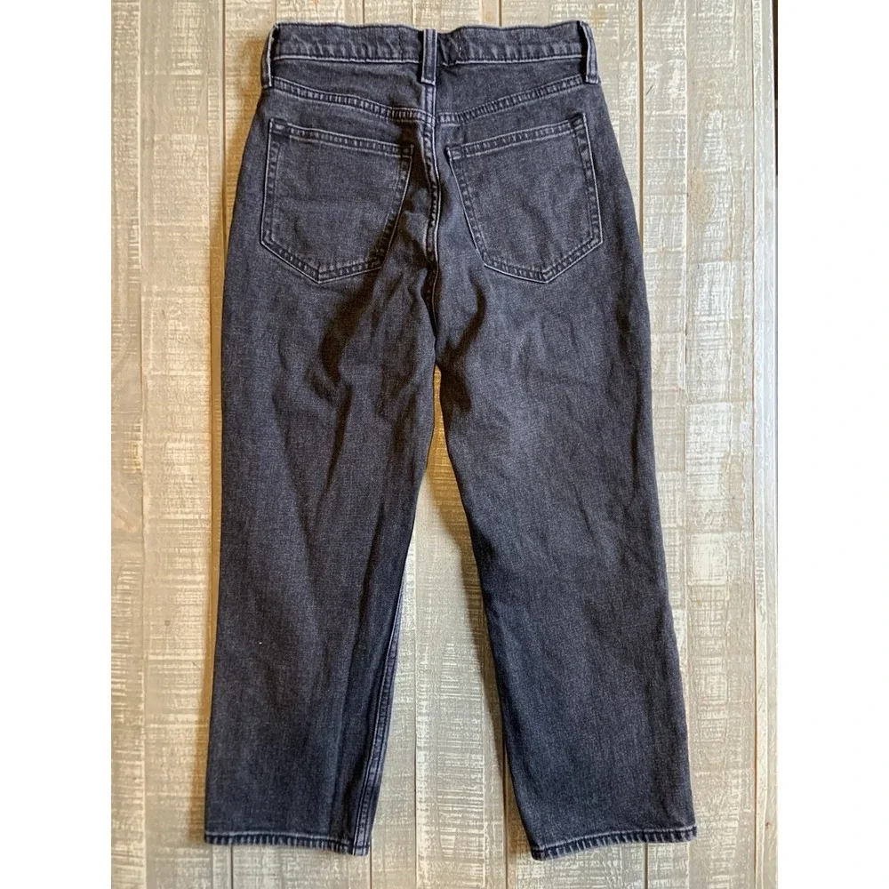 Abercrombie Fitch Ultra High Rise Ankle Straight‎ Women's Black Jeans Size 25